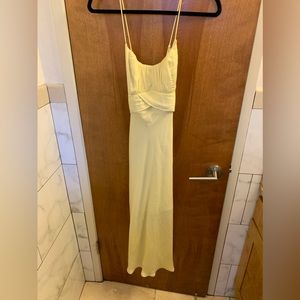 Pale yellow straps dress
